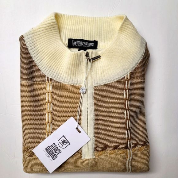 Cream And Brown Sweater - Picture 4 of 5